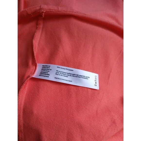 Eileen fisher womens 2xl coral orange tunic flare top with pockets - Picture 5 of 6